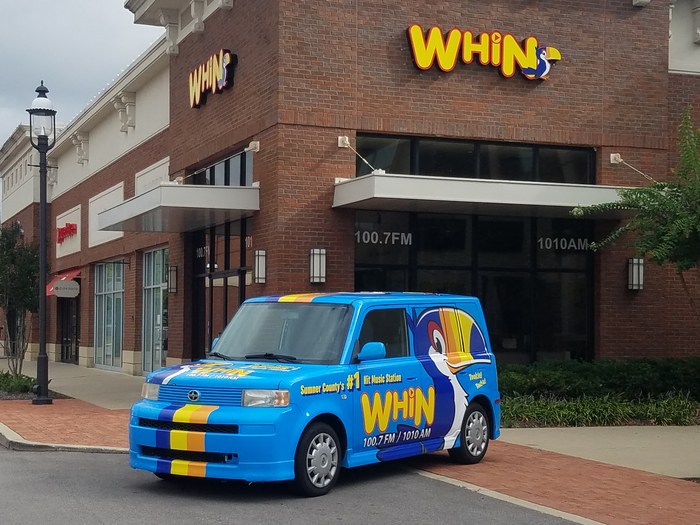 The WHIN van on location